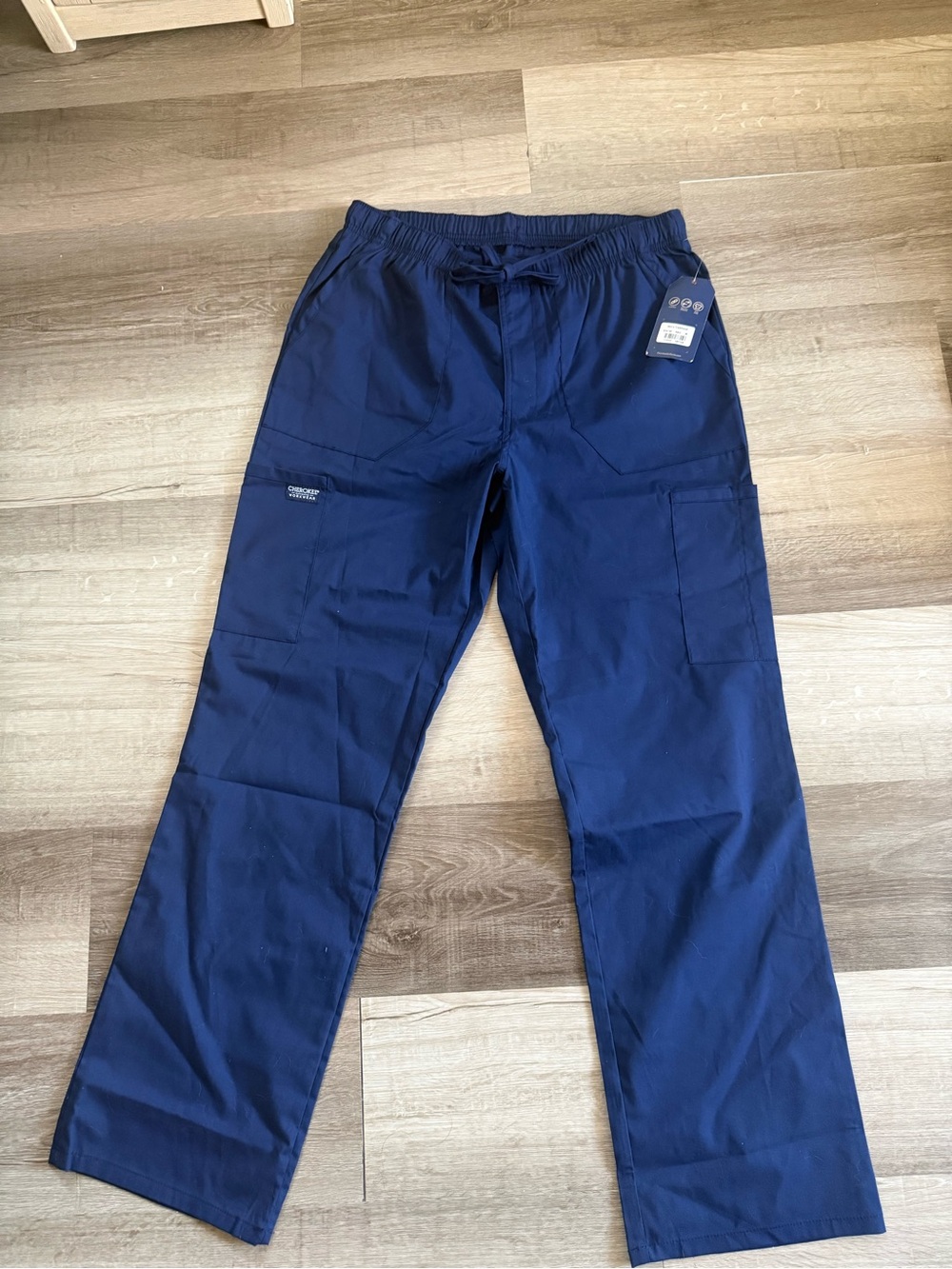 Cherokee Scrubs for Men Tapered Leg Cargo Scrub Pants with 5 Pockets WW190 M NWT